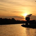 sonnenuntergang am Hafen in Bramsche